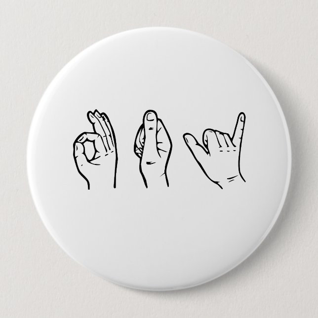GAY IN SIGN LANGUAGE -.png Button (Front)