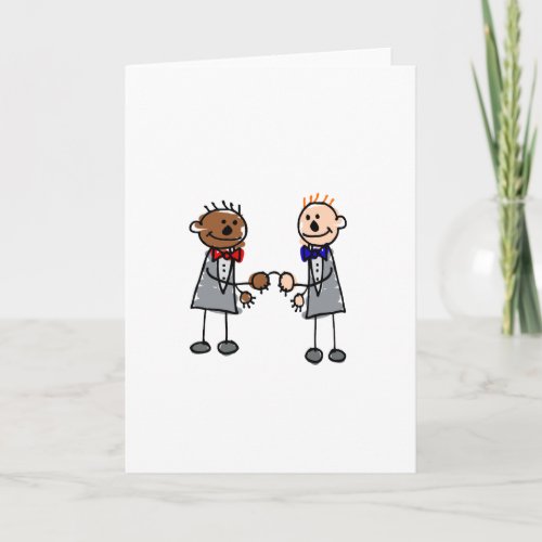 Gay Interracial Couple Card