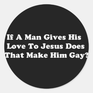 Gay Jesus Classic Round Sticker