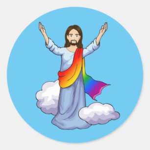 GAY JESUS T-Shirt Classic Round Sticker