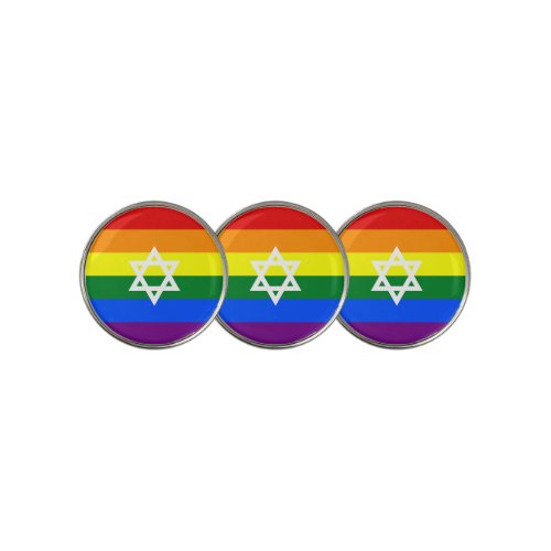 Gay Jewish Pride Flag Golf Ball Marker