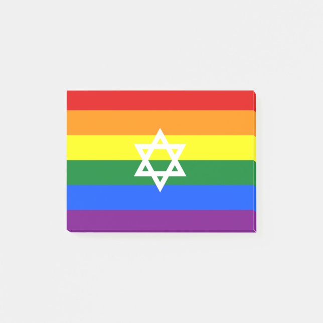 Gay Jewish Pride Flag Post-it Notes (Front)
