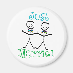 Gay Just Married Favors Magnet