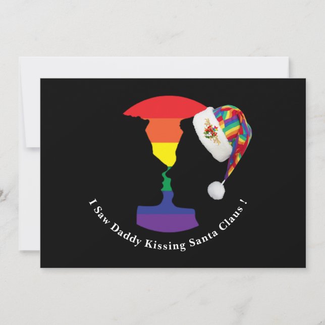 Gay Kiss Christmas Card (Front)