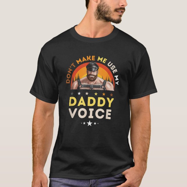 Gay Leather Gay Daddy Man Bear Kink Gay Bearded Da T-Shirt (Front)