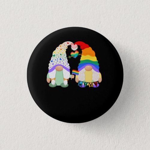 Gay Les Trans Bi Pride Gnomes Love Rainbow Flag Lg Button