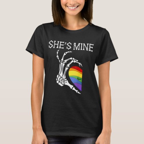 Gay Lesbian Couple Matching Skeleton Heart NL 4 T_Shirt