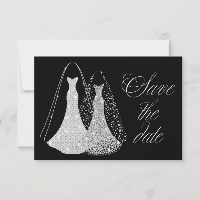 Gay Lesbian Elegant Save the Date (Front)