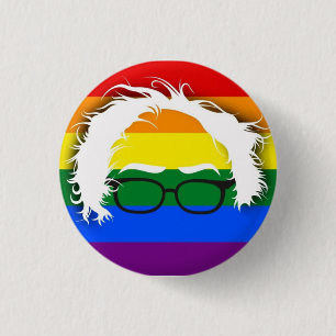 Gay/Lesbian for Bernie Sanders Pinback Button