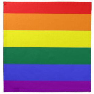 Gay Lesbian LGBT Rainbow Pride Flag Cloth Napkin