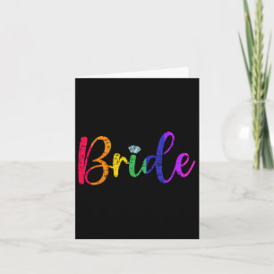 Gay Lesbian Lgbt Wedding Party Bride Tee Bachelore Card