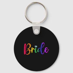 Gay Lesbian Lgbt Wedding Party Bride Tee Bachelore Keychain