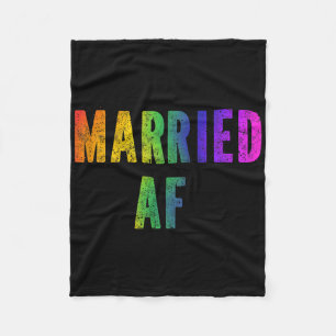 Gay Lesbian Lgbtq Couples Lgbt Wedding Party Tee M Fleece Blanket