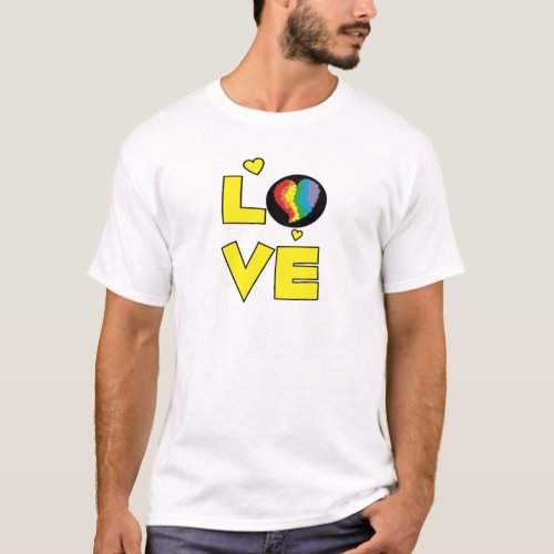 Gay Lesbian Love Pride Heart Gifts T_Shirt