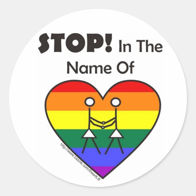 Gay Lesbian Marriage Sticker (Front)