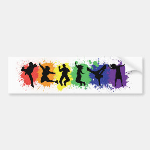 Gay & Lesbian Pride Bumpersticker Bumper Sticker