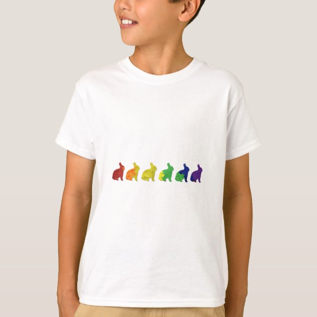 Gay & Lesbian Pride Bunnies T-Shirt (Front)