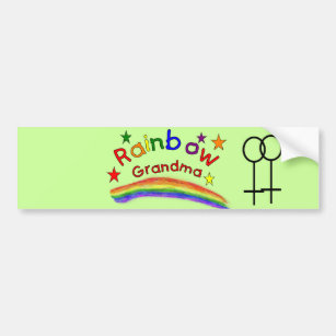 Gay Lesbian "Rainbow Grandma" Bumper Sticker