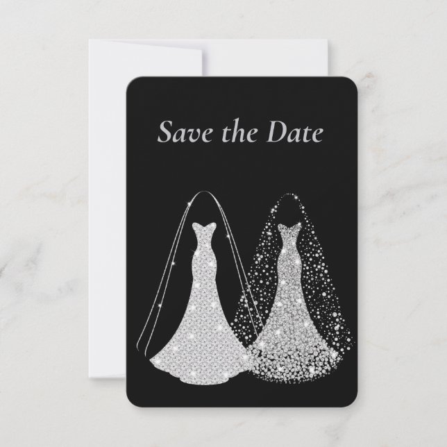 Gay Lesbian Save The Date Card (Front)