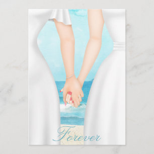 Gay Lesbian Two Brides on Beach Invitation