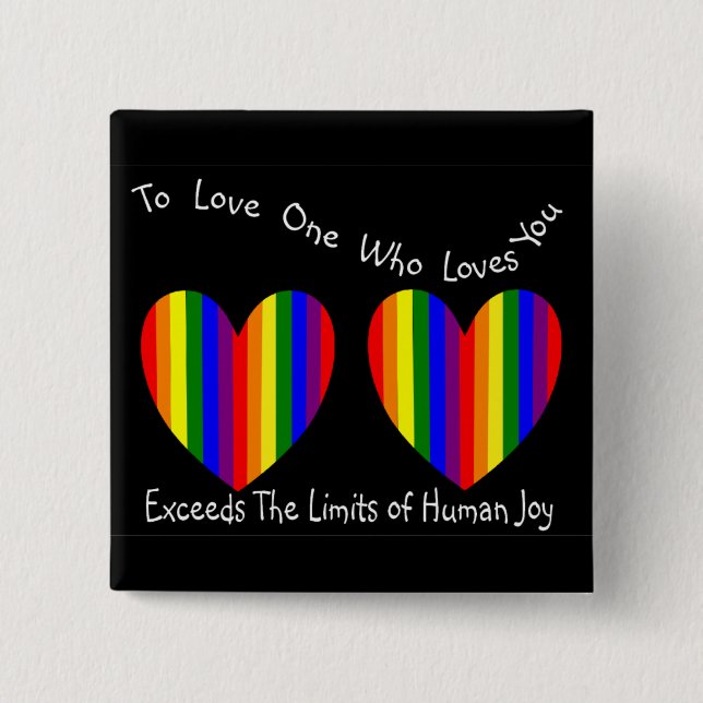 Gay/Lesbian Valentine Cards and Gifts Button (Front)