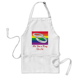 Gay Lesbian Wedding Adult Apron
