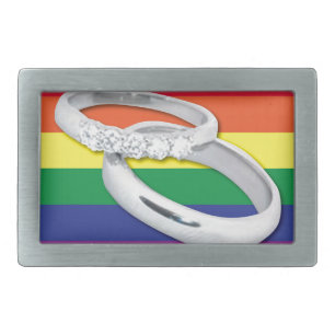 Gay Lesbian Wedding Belt Buckle