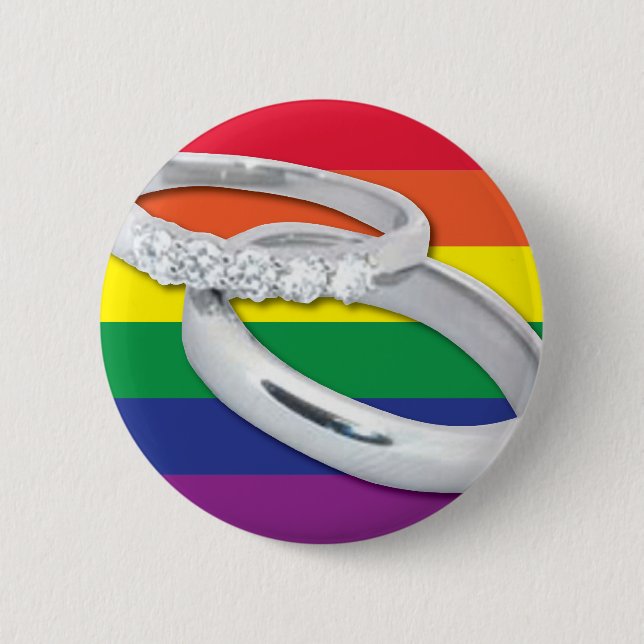 Gay Lesbian Wedding Button (Front)