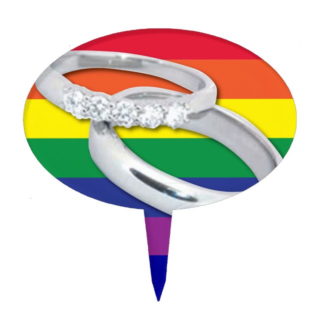 Gay Lesbian Wedding Cake Topper (Front)