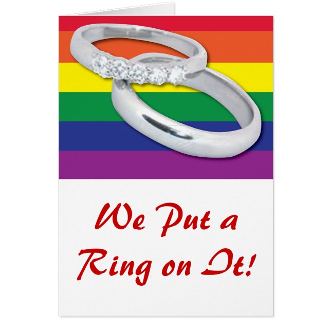 Gay Lesbian Wedding Cards (Front)
