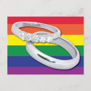 Gay Lesbian Wedding Postcard
