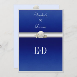 Gay/Lesbian WeddingInvitation Starfish Sand Dollar Invitation