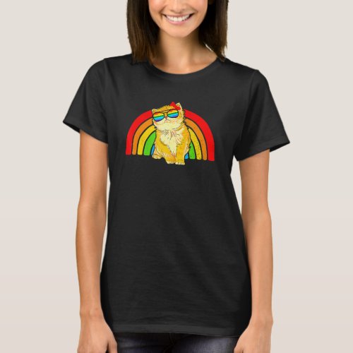 Gay Lgbt Cat Stack Rainbow Gay Pride Cute Animal P T_Shirt