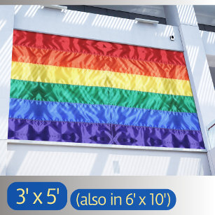 Gay LGBT Classic Rainbow Flag Rainbow Stripes Cool Banner
