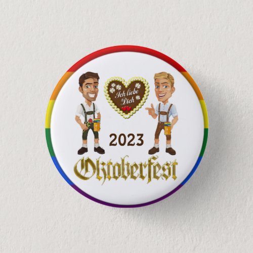 Gay LGBT Oktoberfest 2023 Pin Button