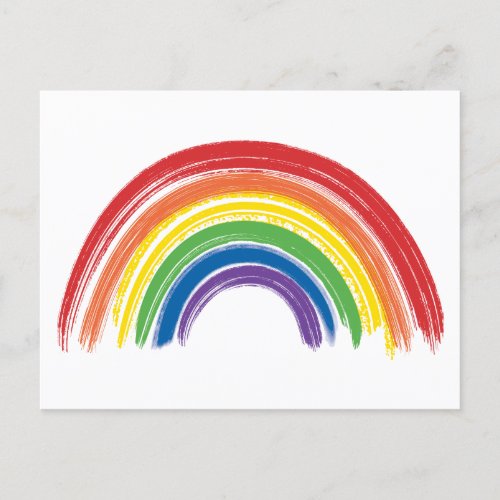 Gay LGBT Pride Month Rainbow Arch Flag Colors Postcard
