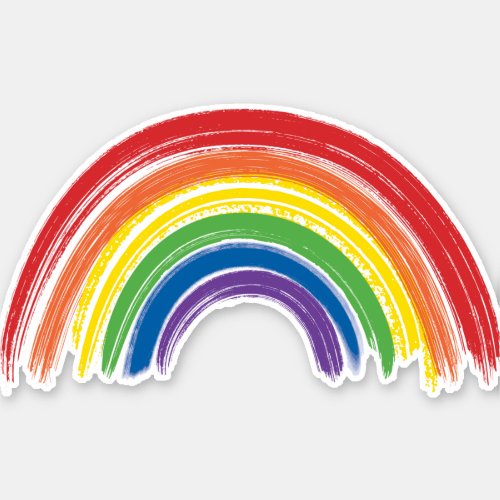 Gay LGBT Pride Month Rainbow Arch Flag Colors Sticker