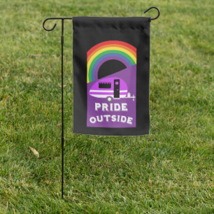 Gay LGBTQ Camping Gifts Garden Flag