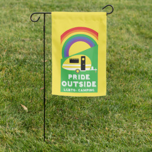 Gay LGBTQ Camping Gifts Garden Flag