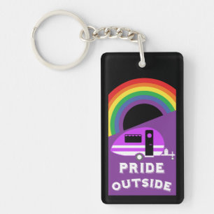 Gay LGBTQ Camping Gifts Keychain