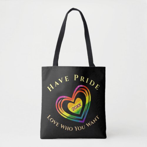 Gay LGBTQ Have Pride Month Love Who You Want Tote Bag