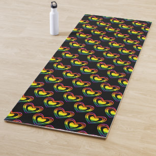 Gay LGBTQ Pride Love Is Love Rainbow Yoga Mat