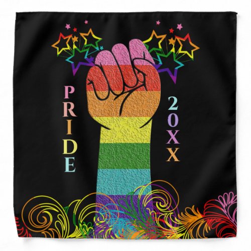 Gay LGBTQ Pride Month Love Wins Rainbow  Bandana