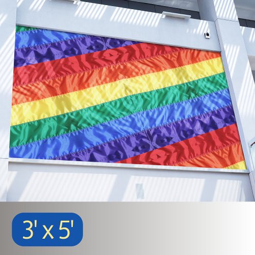 Gay LGBTQ Rainbow Flag Rainbow Stripes Gay Party Banner