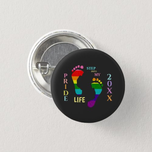 Gay LGBTQ Rainbow Pride Month Year Life Feet Button