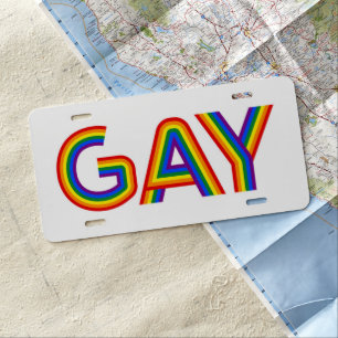 GAY LICENSE PLATE