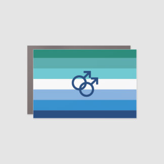 Gay Love (MLM) Pride House Flag Car Magnet