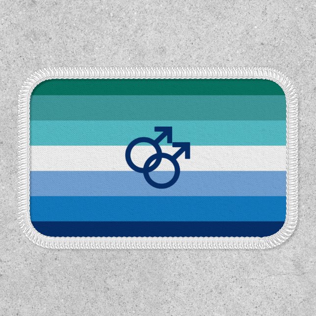 Gay Love (MLM) Pride House Flag Patch (Front)