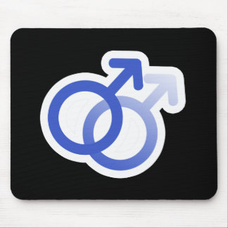 GAY LOVE SYMBOLS BLUE -.png Mouse Pad