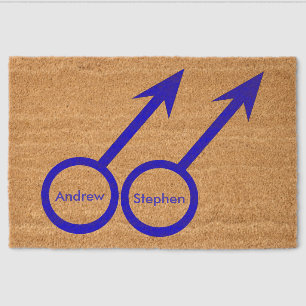 Gay Lovers Custom Fiber Doormat